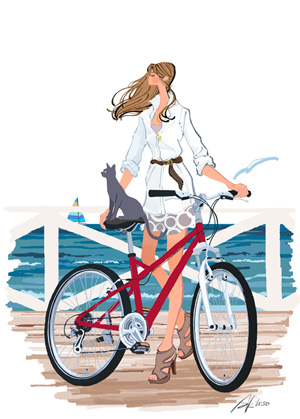 自転車と女の子