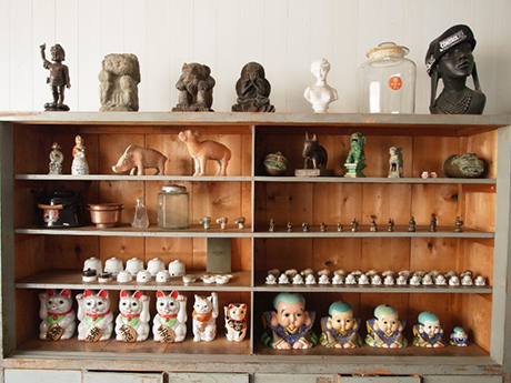 骨董品、古道具　福助さん、馬と鳥、野球チーム、インドからきた笑みの使者